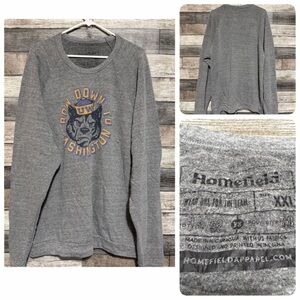 Homefield UW Huskies “Bow Down to Washington” Sweatshirt Gray XXL Retro